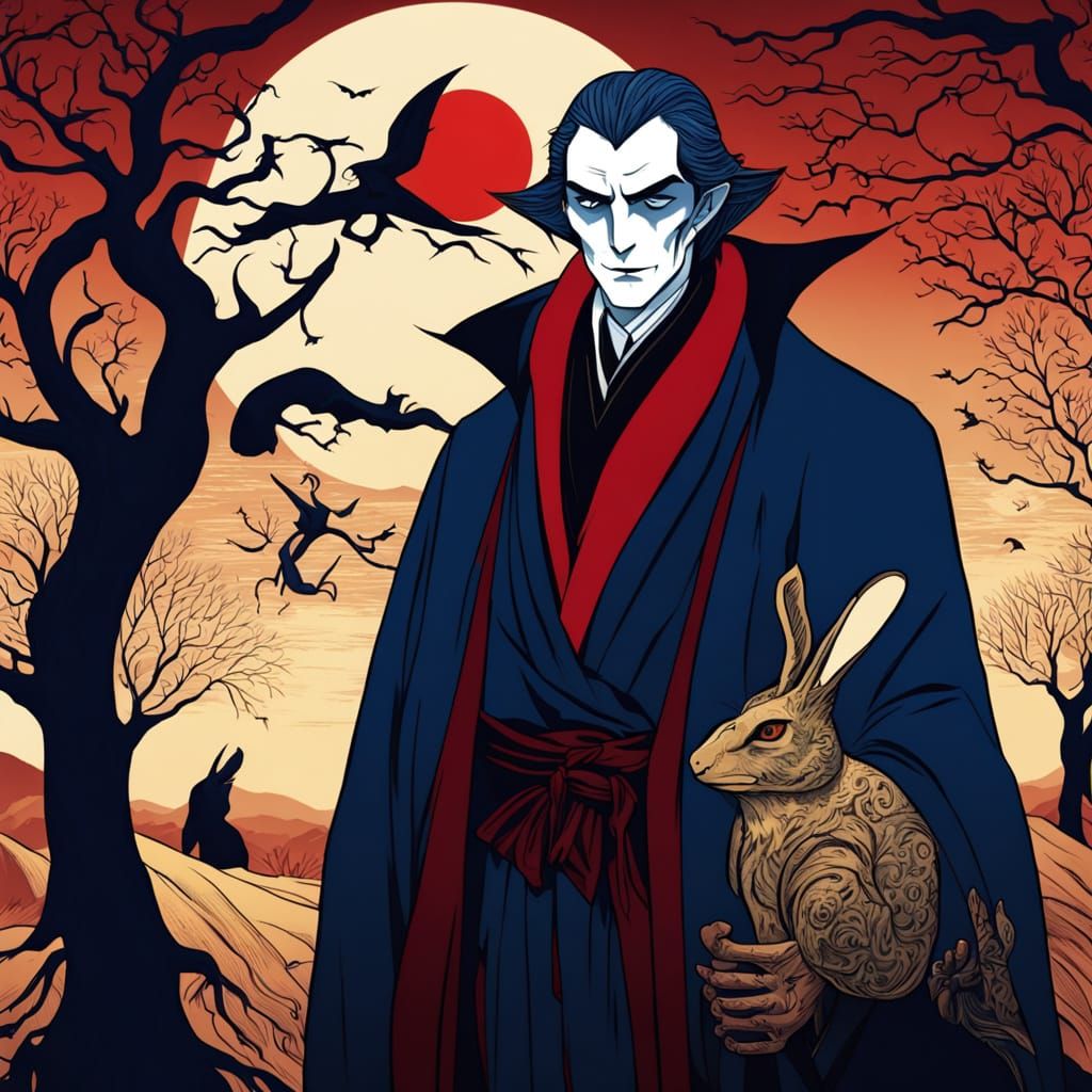 Benevolent Vampire Brings Life to a Whimsical Landscape