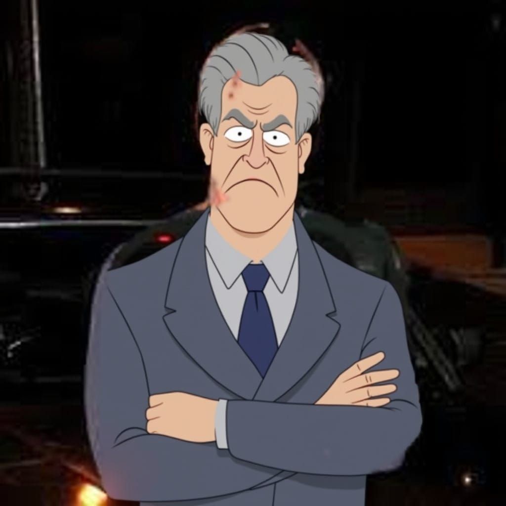 Stereotypical South Park Snob in Exaggerated Cartoon Style