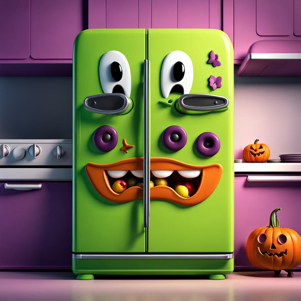 Spooky Halloween Fridge