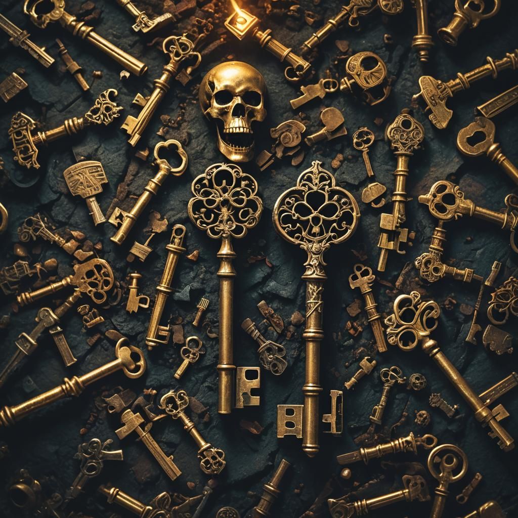 Magical Skeleton Key: Epic Cinematic Fantasy Art