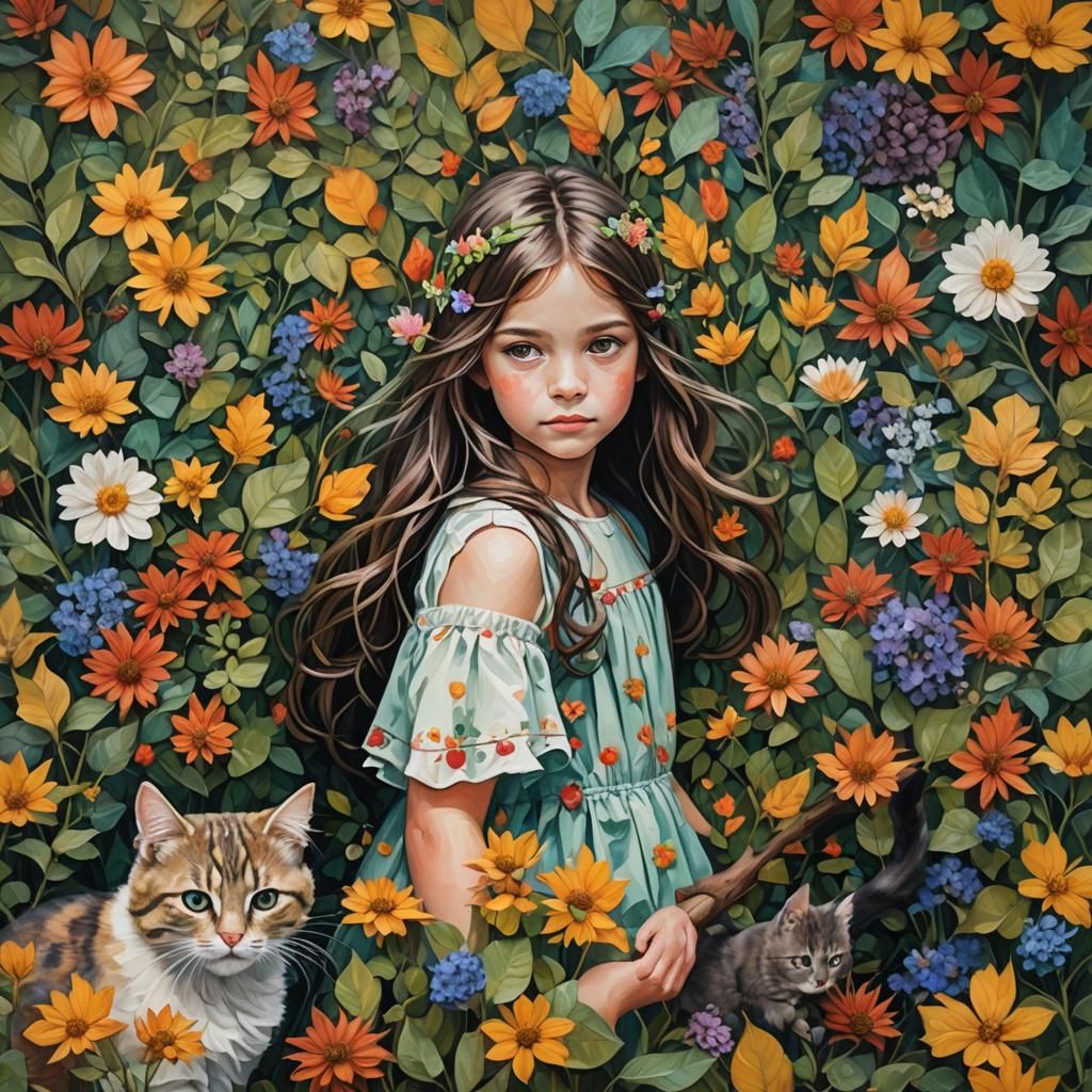 Girl and Cat: Whimsical Fantasy Macro Photography