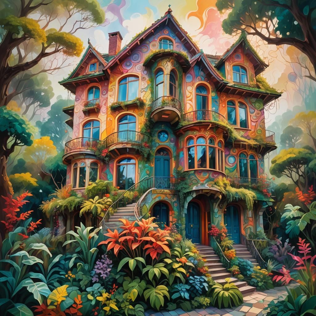 Surreal House Blends into a Lush Landscape