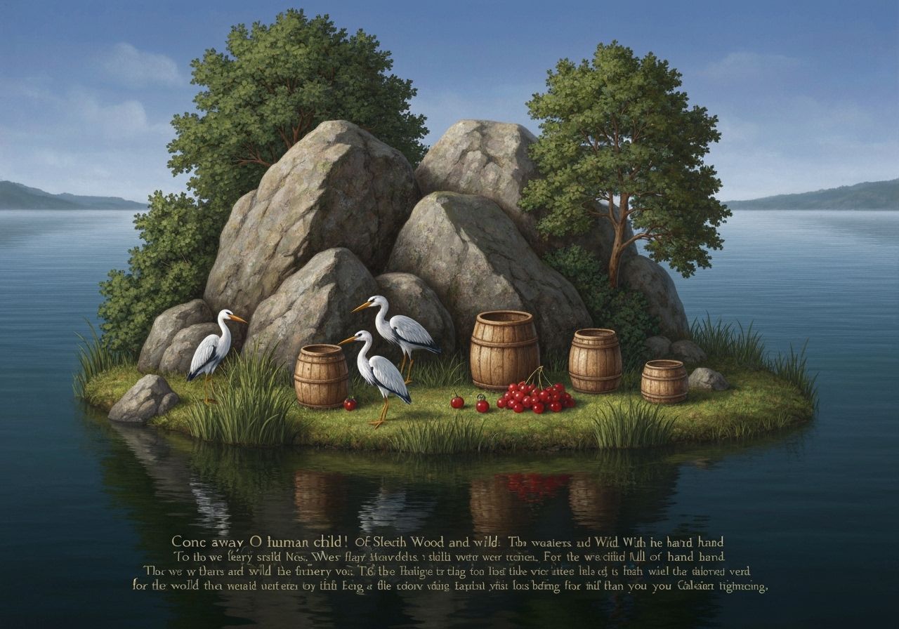 Leafy Island Heron Habitat with Fairies