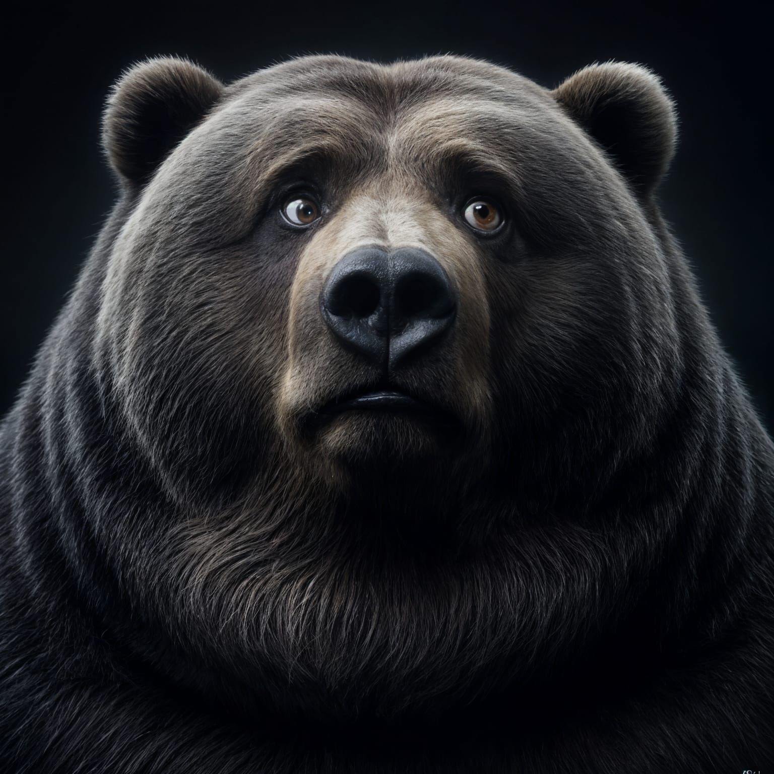 Obese Kodiak Bear with Sarcastic Expression