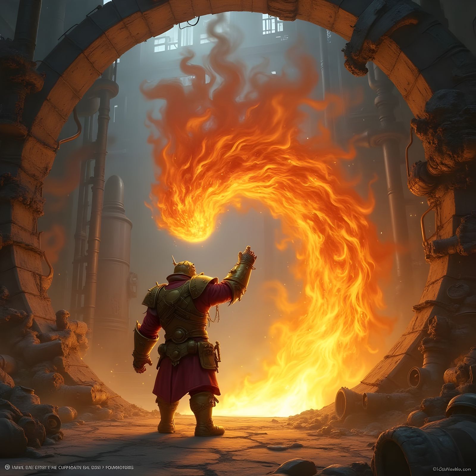 Infernal Artificer in Gritty Steampunk Armor