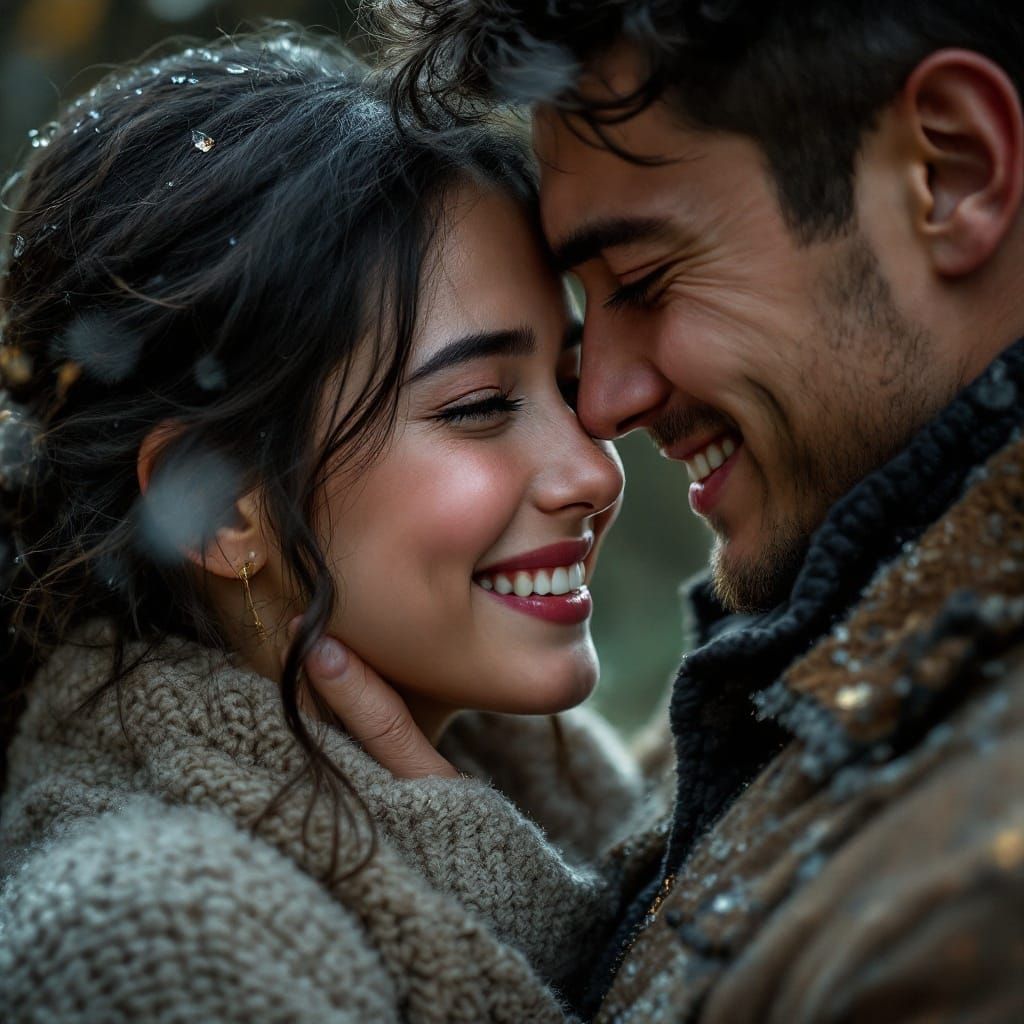 Intimate Moment of Joyful Reunion