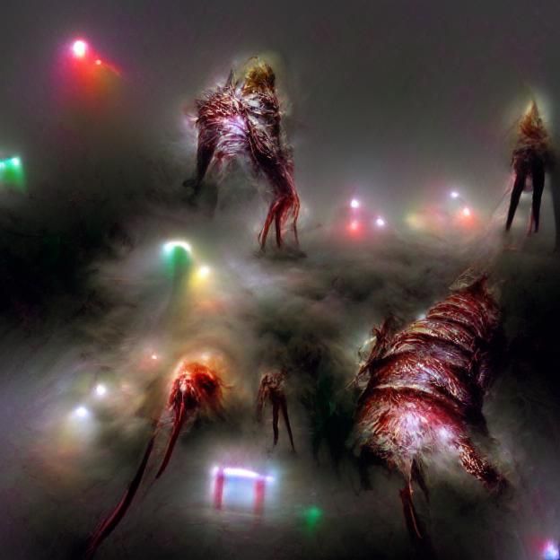 Cosmic Horror in Fog-Shrouded Space