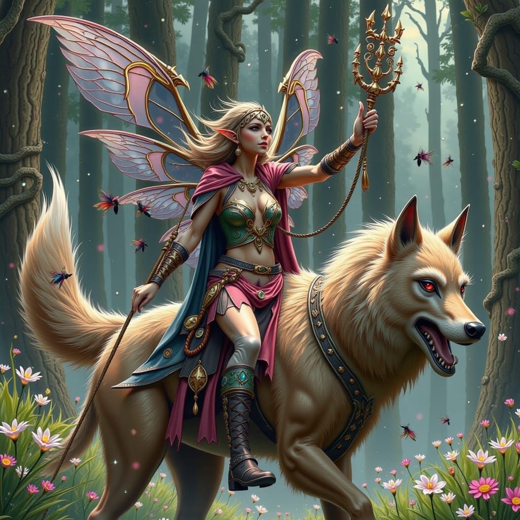 Fierce Wolfrider Elves Ride Majestic Wolf Mounts in a Vibran...