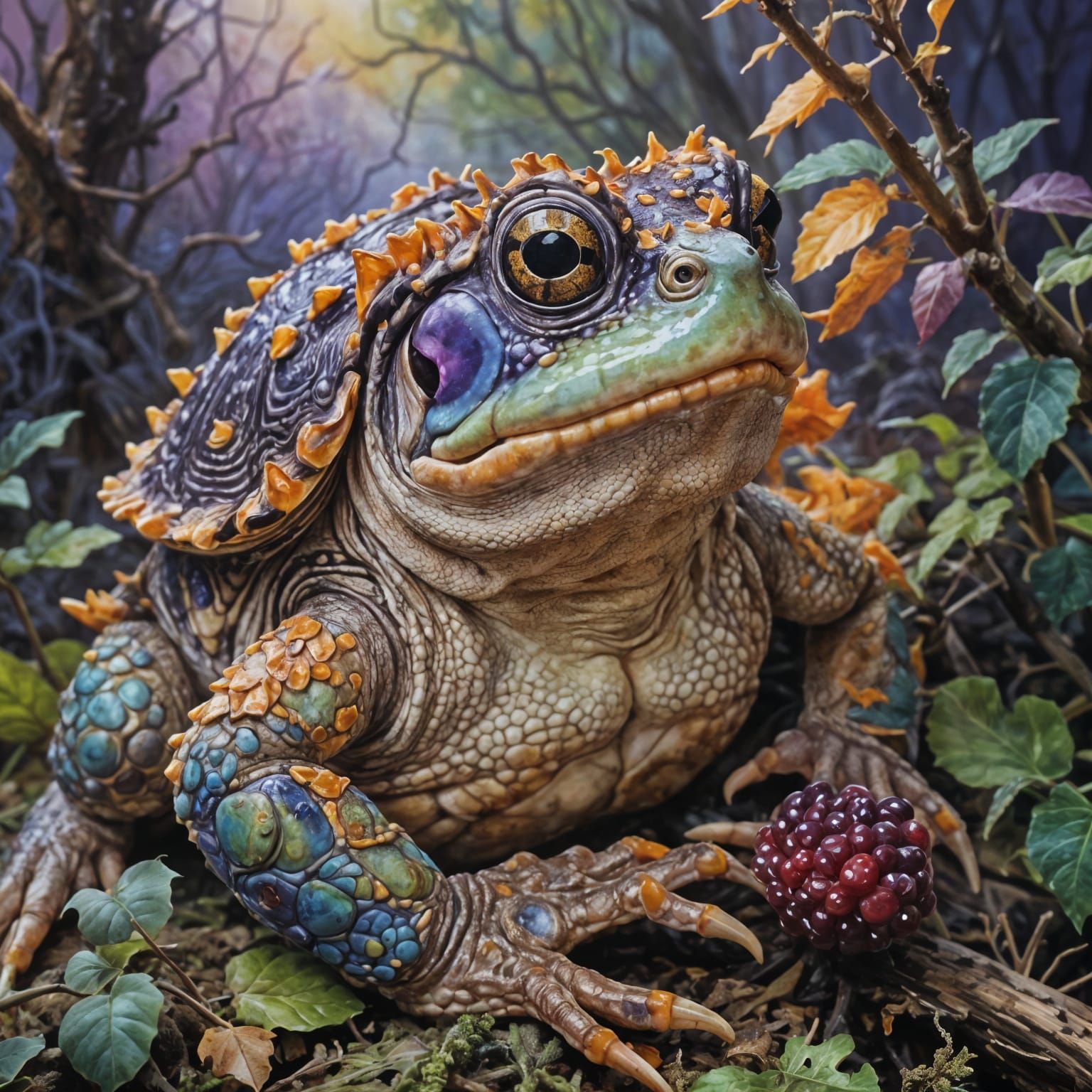 Fantastical Murex Frog-Tortoise with Berry
