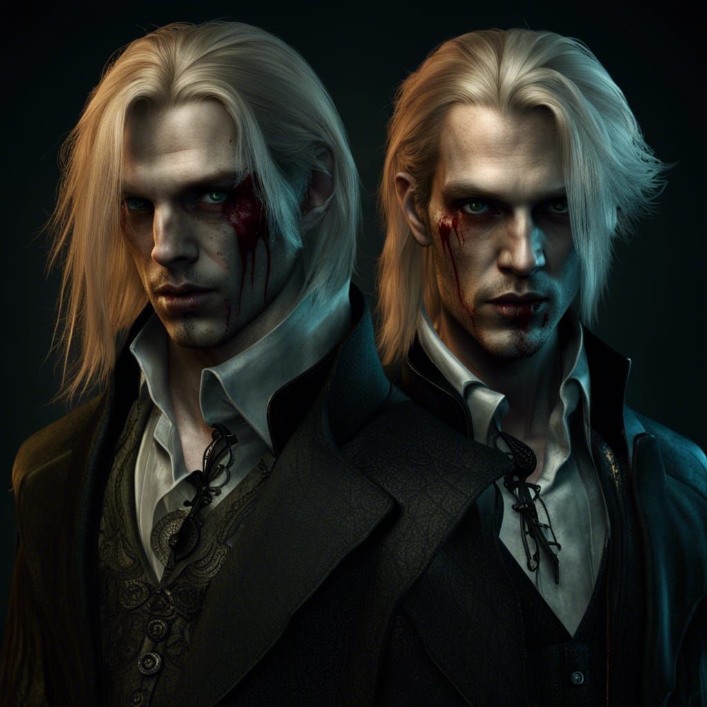 Vampire Brothers Portrait in Photorealistic Style
