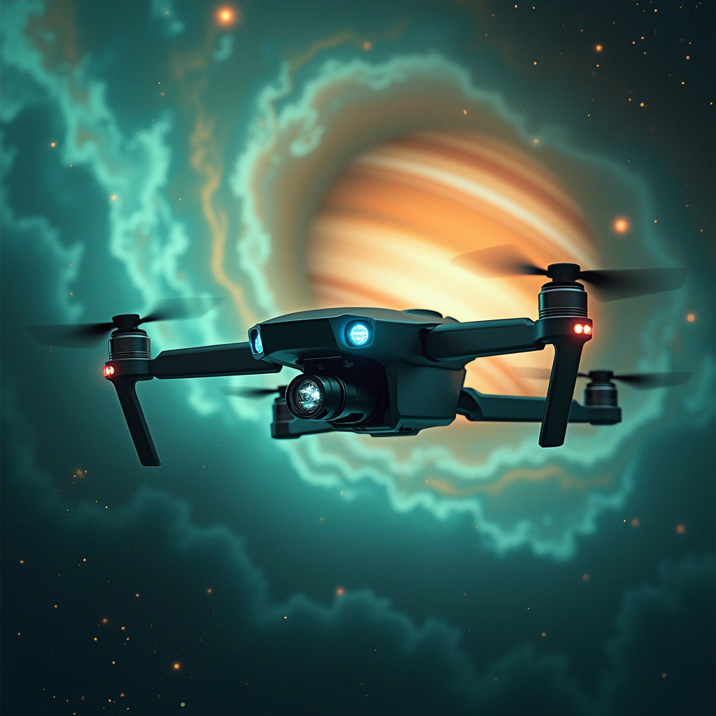 Drone Capturing Jupiter's Storm in 8K Resolution