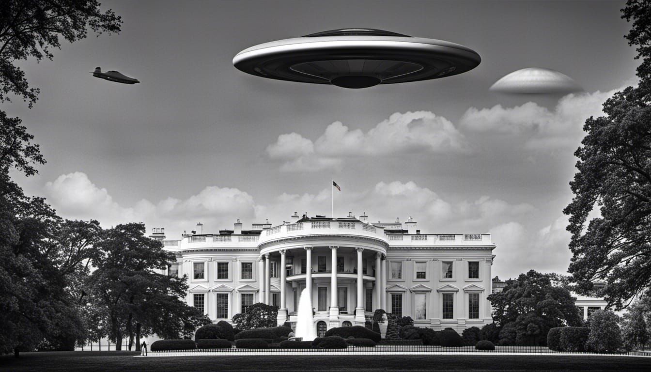 Flying Saucer Over the White House