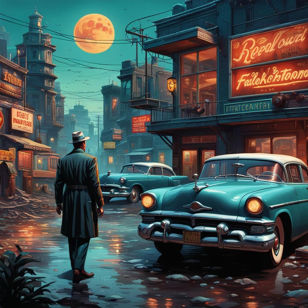 Retro Pulp Crime Novel Cover Art