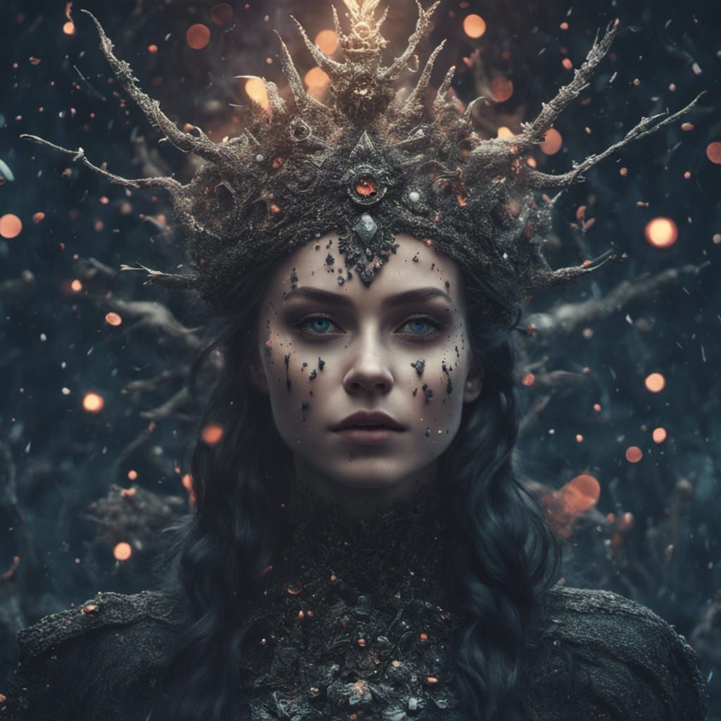 Queen of Darkness in Photorealistic Style