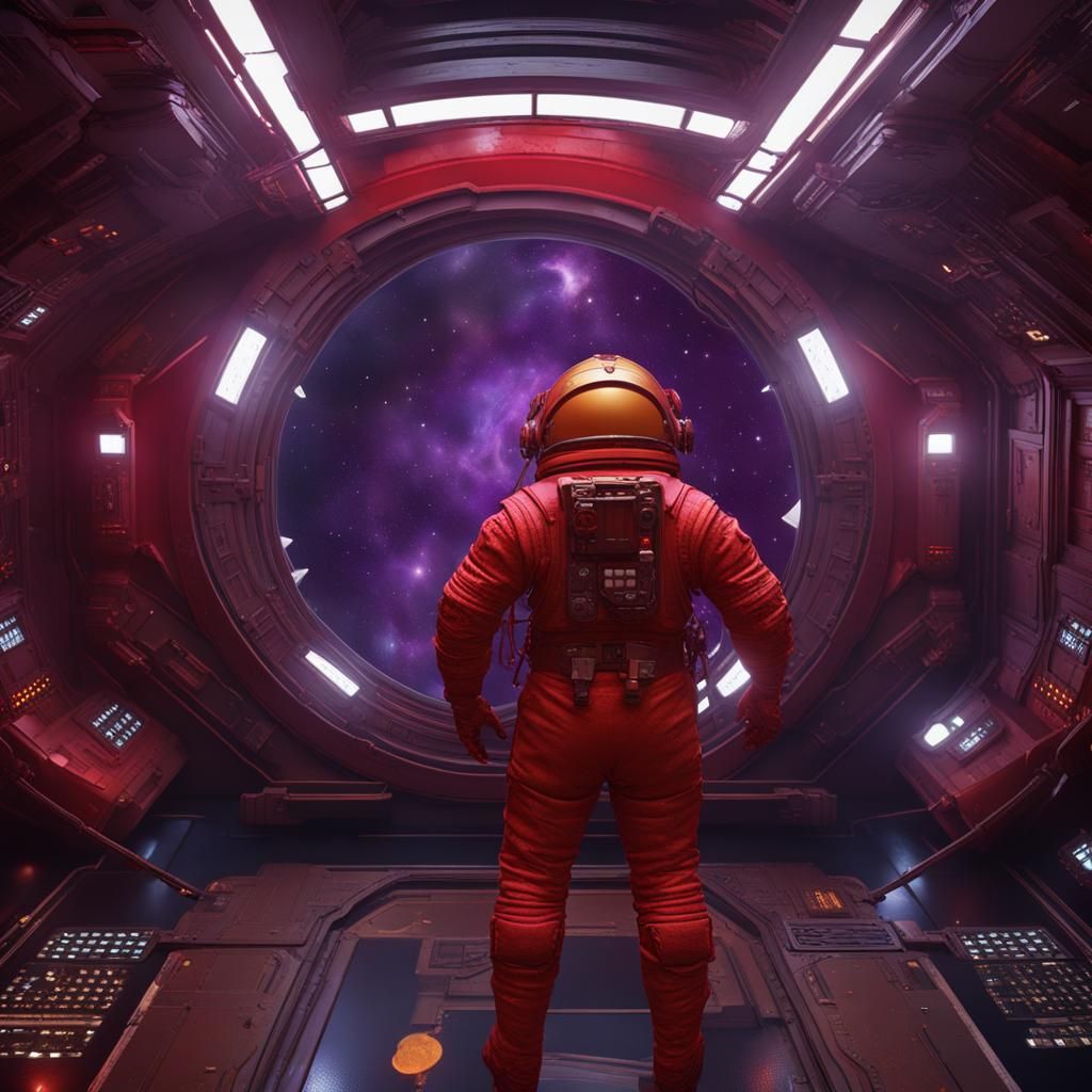 Red Dwarf Star in Dark Fantasy Style