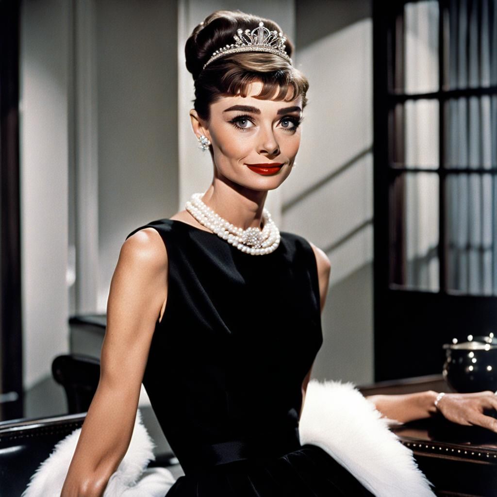 young Audrey Hepburn from Breakfast at Tiffany's