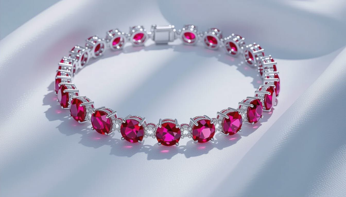 Regal Ruby and Diamond Necklace Photography