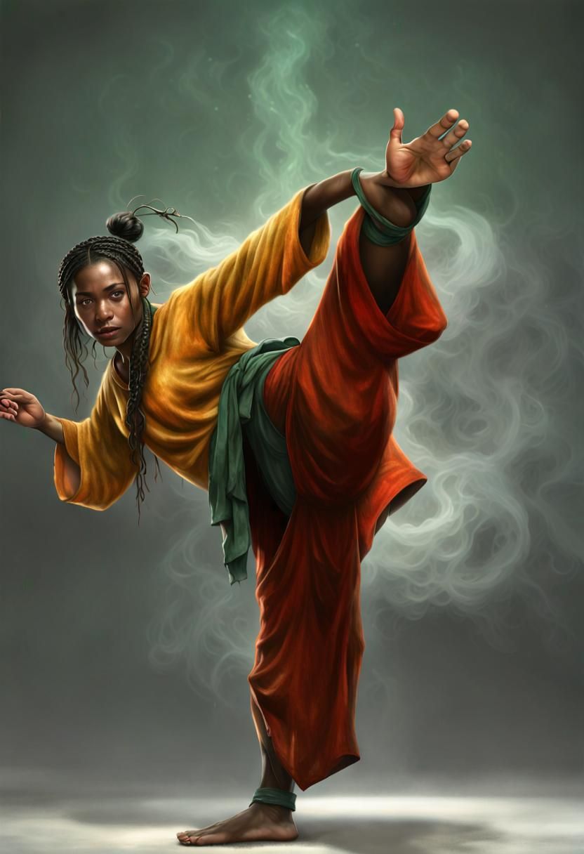 Hyperrealistic Hobbit Monk in Medieval Cityscape