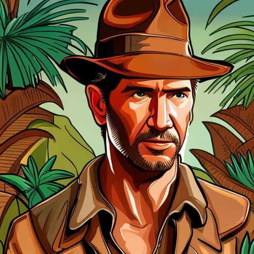 „Indiana Jones alias Dr. Henry Walton Jones Jr. “ played by Harrison Ford wearing a leader hat  Model "The Poet" by the ...