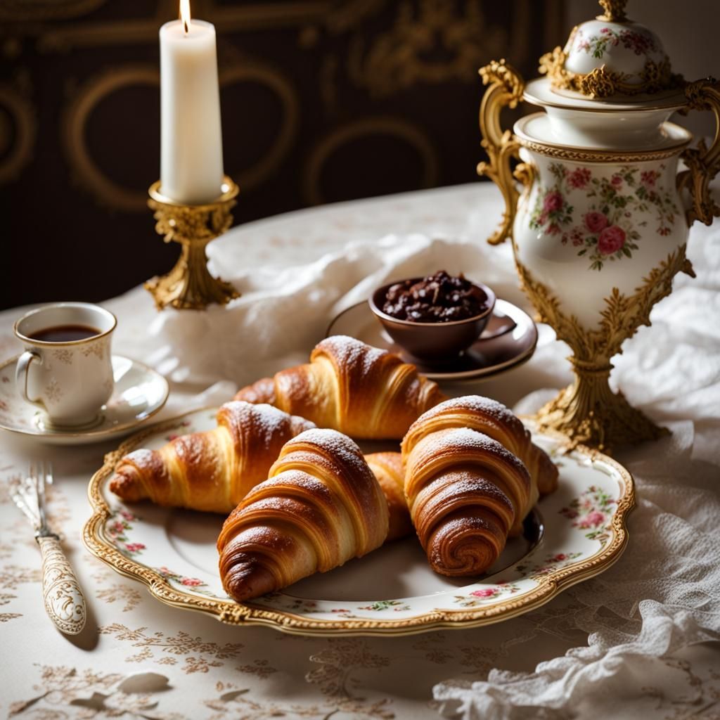 Chocolate Croissants in Rococo Style