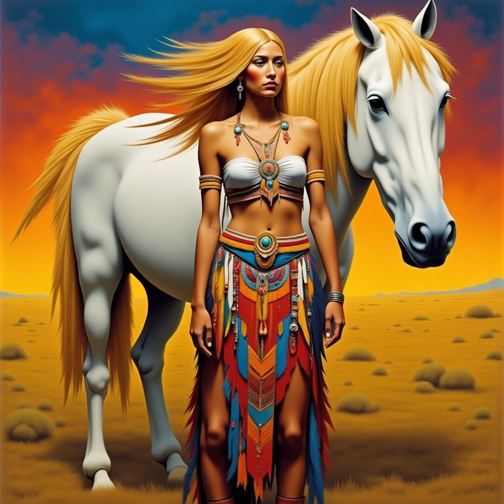 Lightening with Yellow Hair  inspired by the TV series “1883”