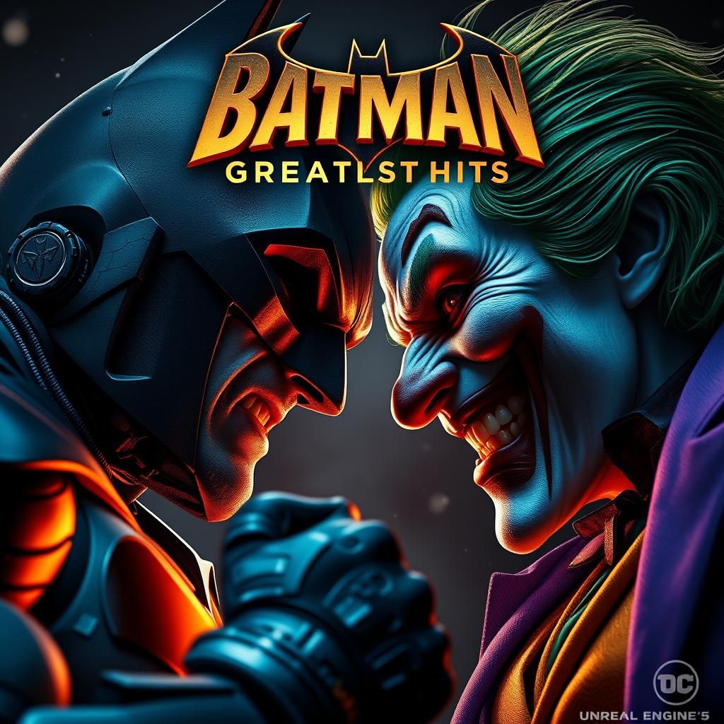 Music Album cover with Batman punching joker. Album is title...