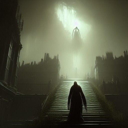 Ethereal Ghost in Gothic Horror Style