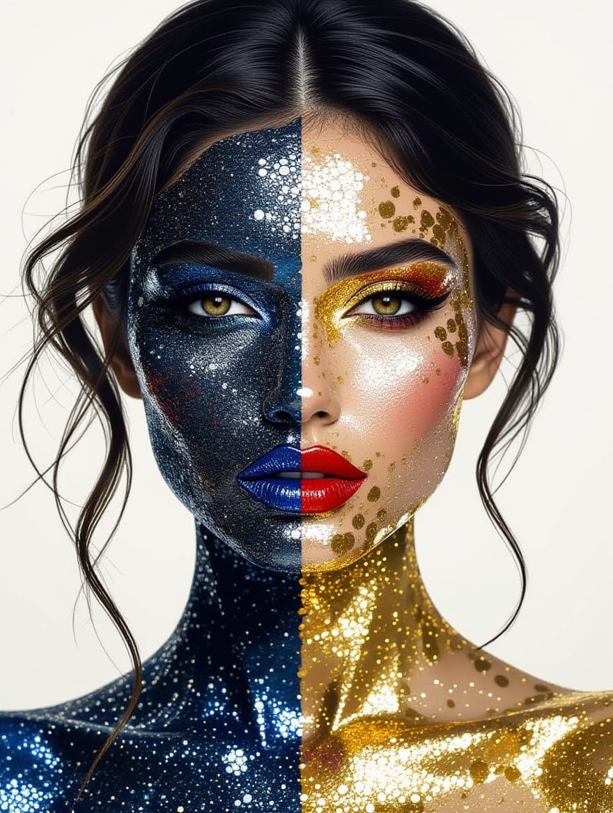 Surreal Pointillism Painting Masterpiece with Intricate Patt...