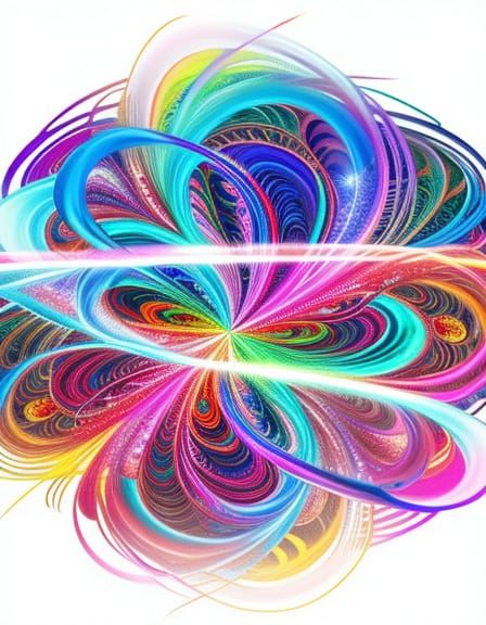 Kaleidoscopic Garden of Shimmering Energy