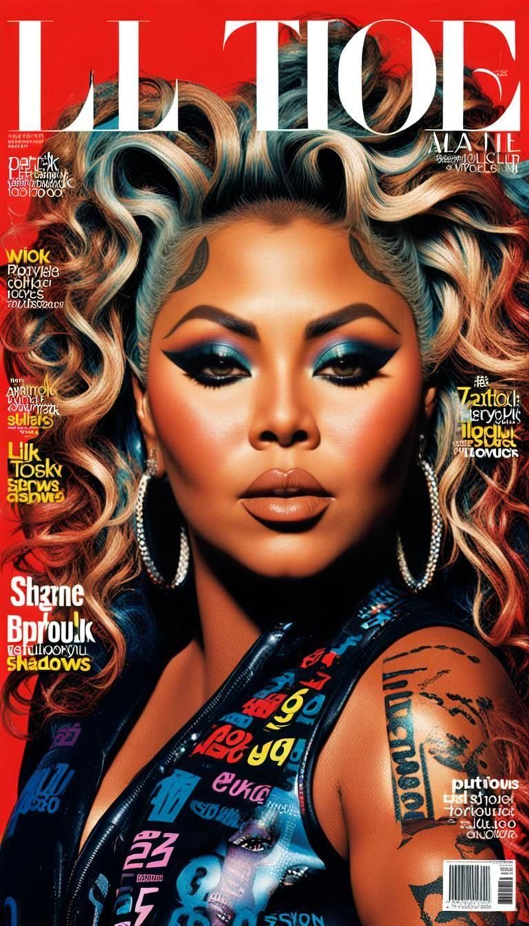 Glamorous Woman with Tattoos on Magazine Cover