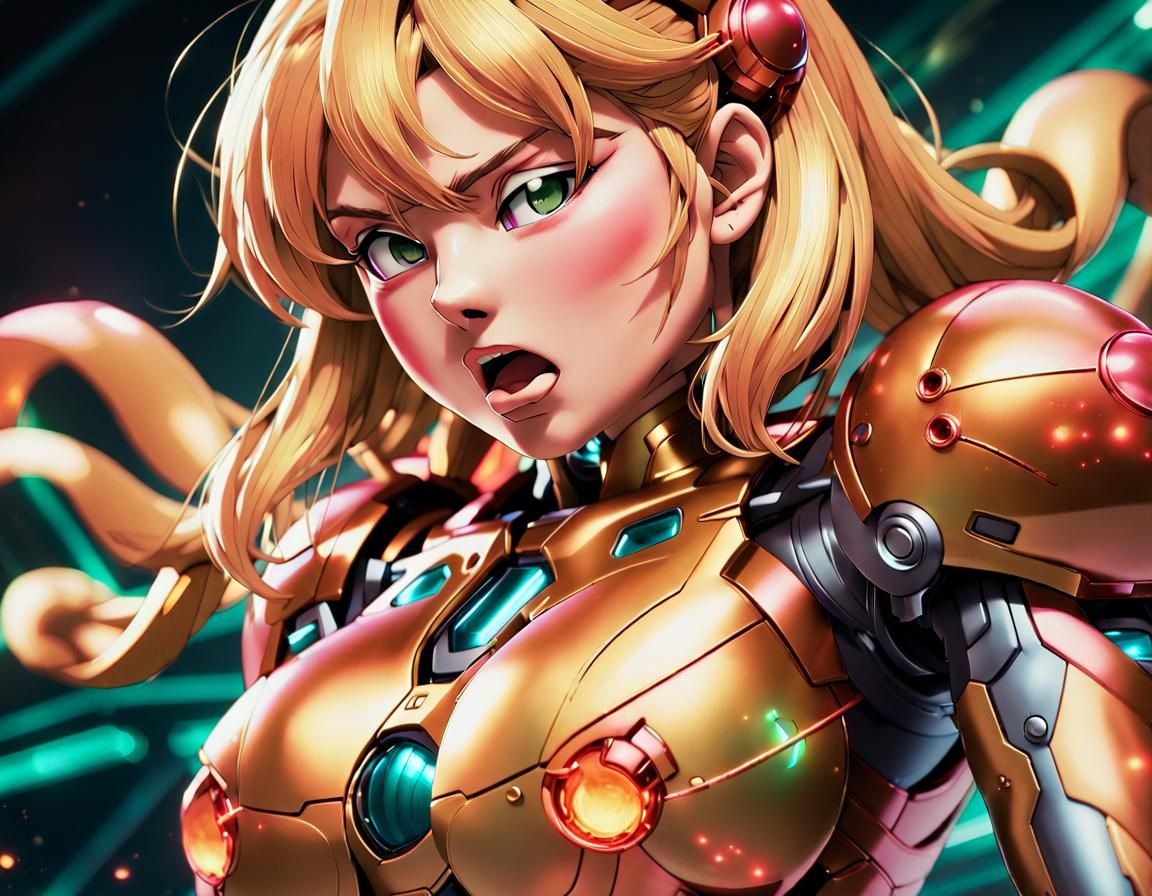 Curvy Samus Aran in Ecchi Anime Style
