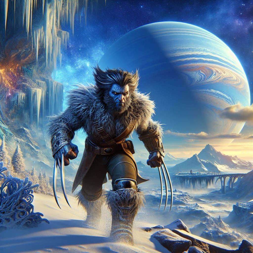 Wolverine on Neptune: A Matte Painting Concept