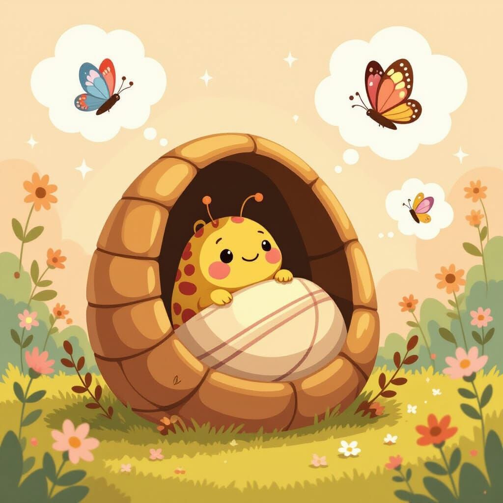 Caterpillar's Dream: A Whimsical Cocoon Fantasy