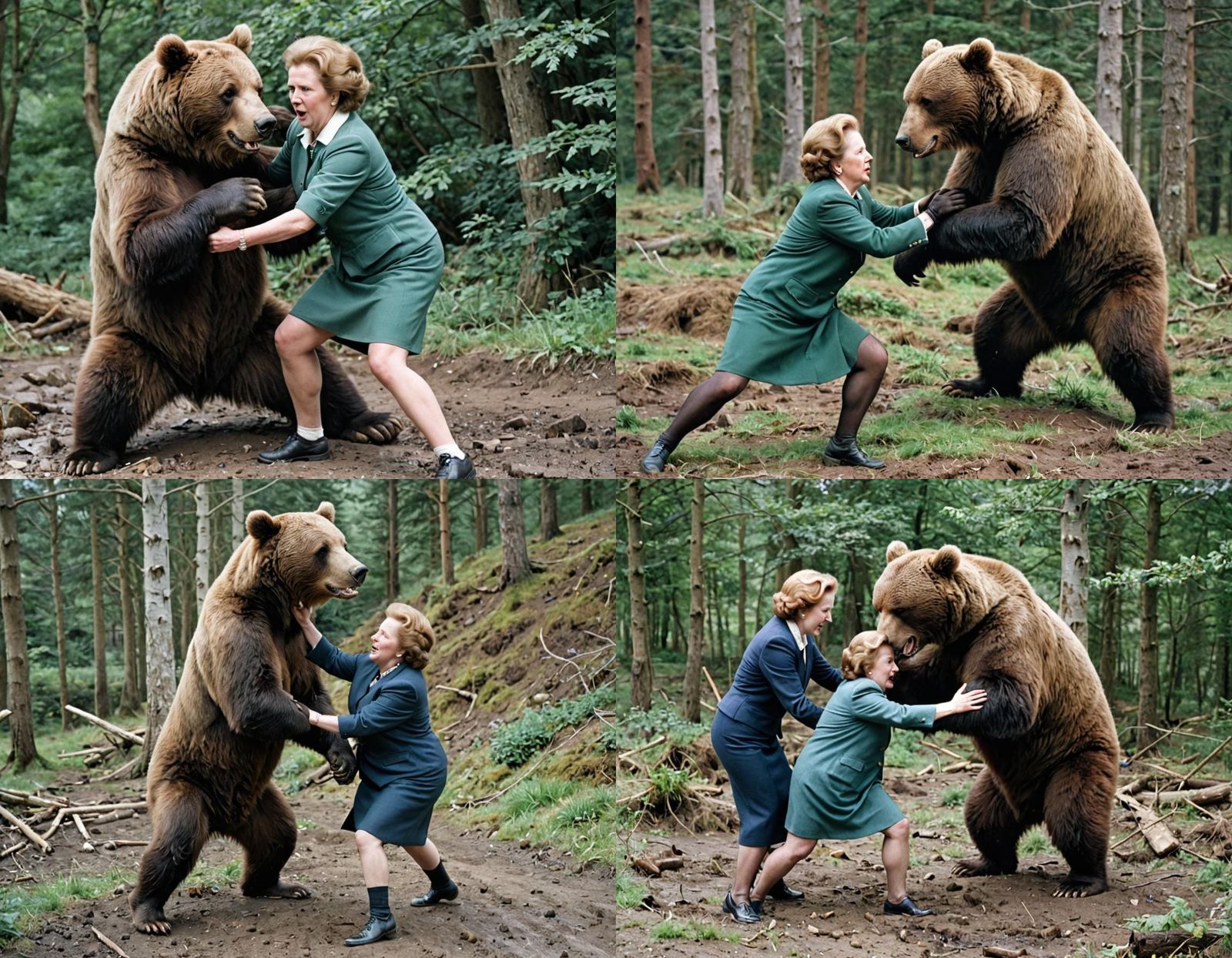Woman Wrecks Bear in Treacherous Terrain