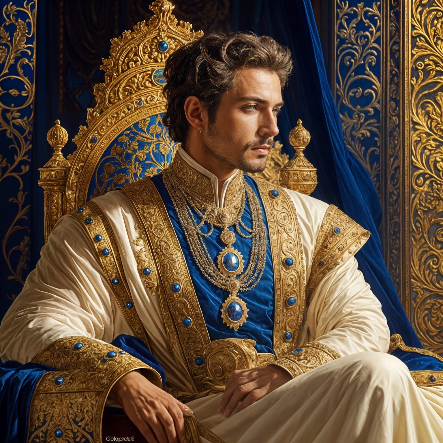 Handsome King's Self-Portrait in Crystalline Palace