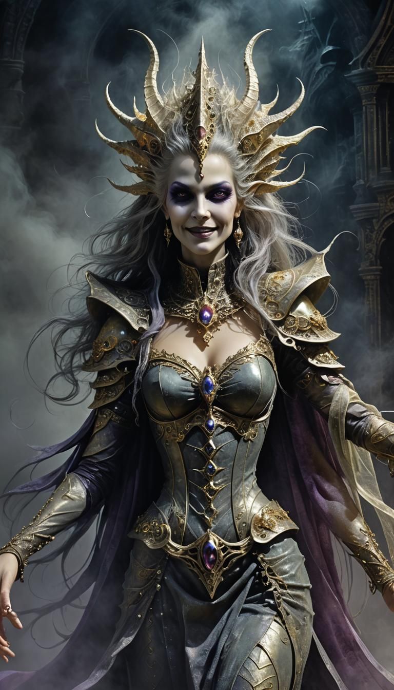 Baroque Vampire Goddess Made of Luminous Dust