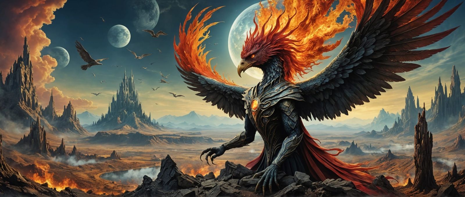 Phoenix Rising: Visionary Surrealism Masterpiece