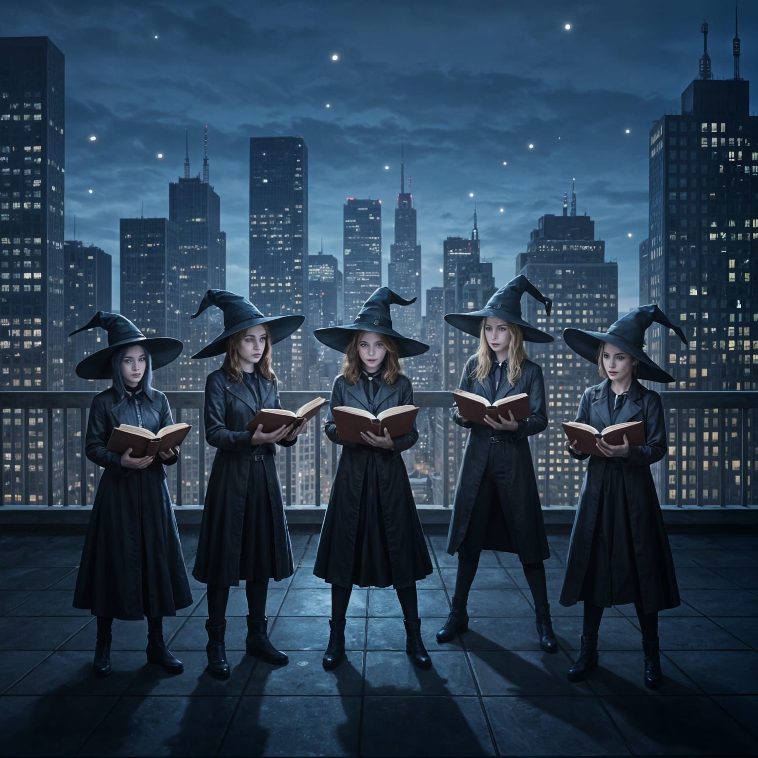 Modern Witches Cast Urban Fortune Spell at Twilight