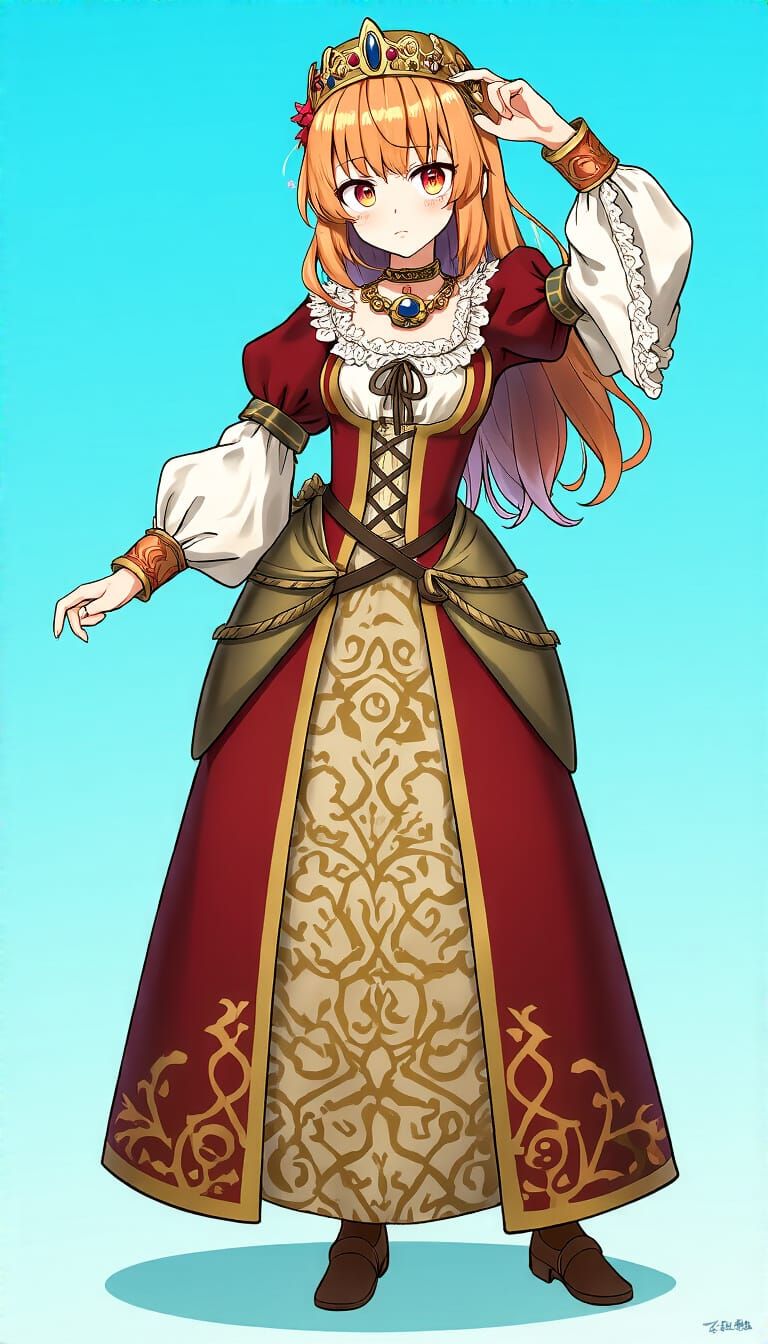 Anime Girl in Medieval Dress Key Visual