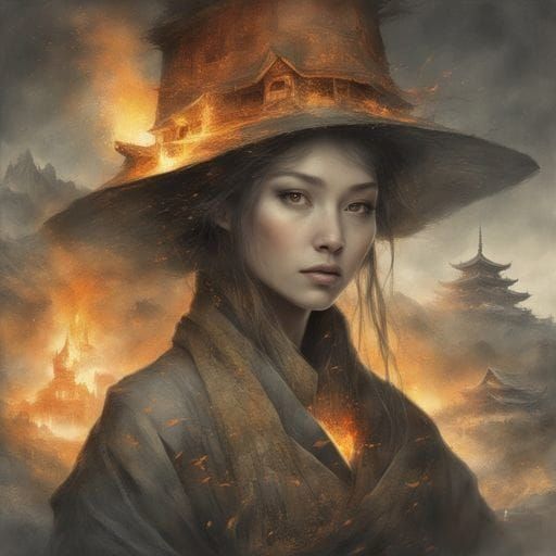 Portrait Engulfed in Fire