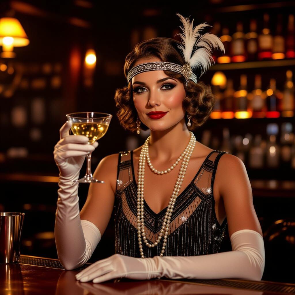 Roaring Twenties Elegance in a Speakeasy