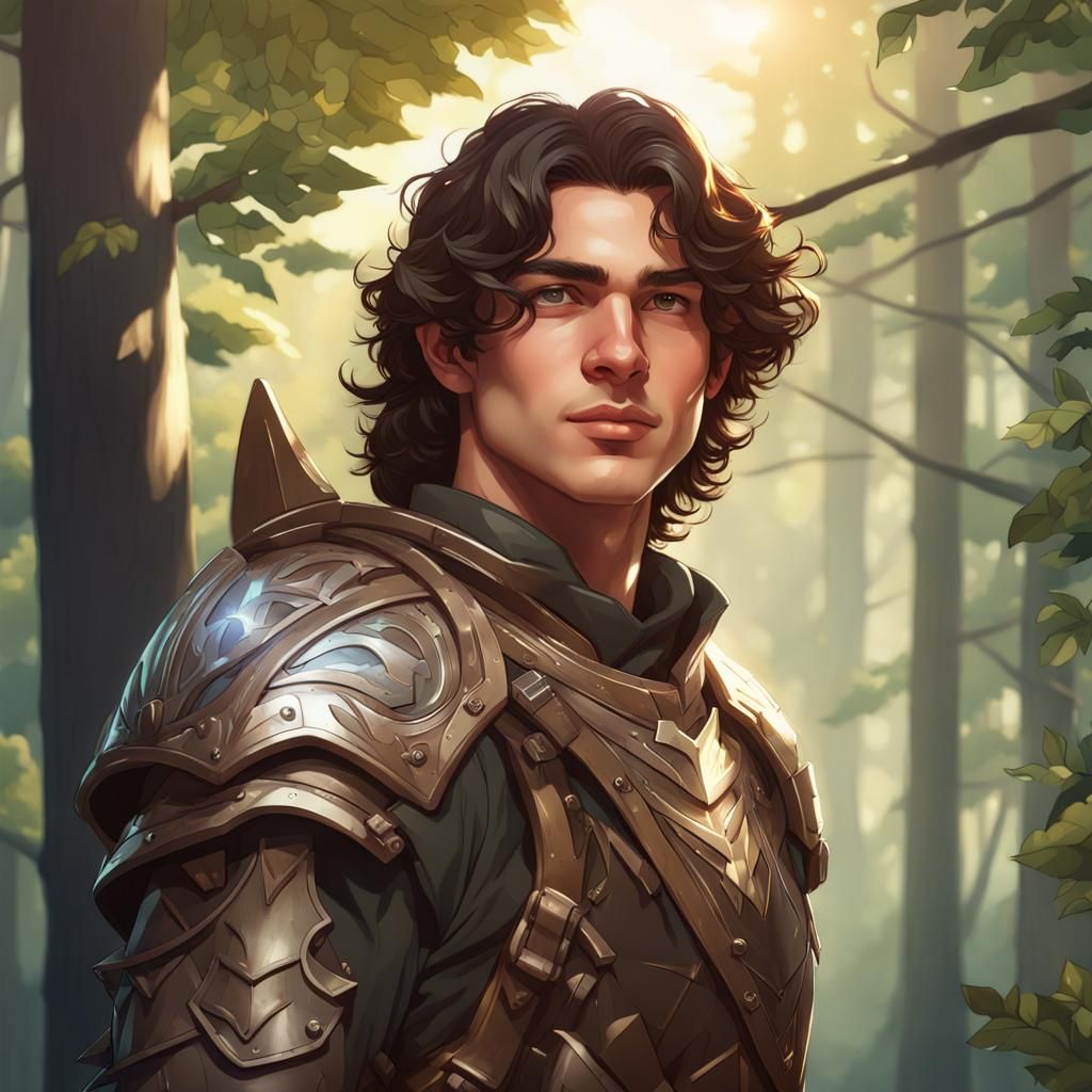 Young Ranger Portrait in Hyperdetailed Fantasy Style