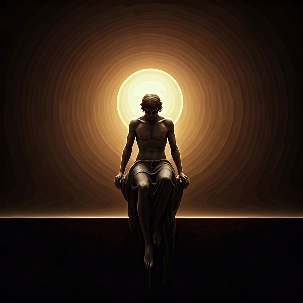 Ethereal Figure on Eternity's Edge