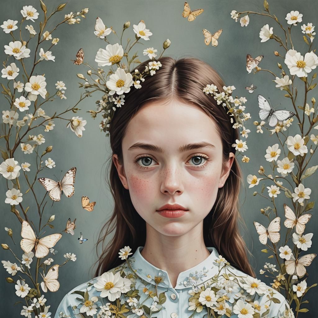 Charming Whimsical Characters in a Playful Scene