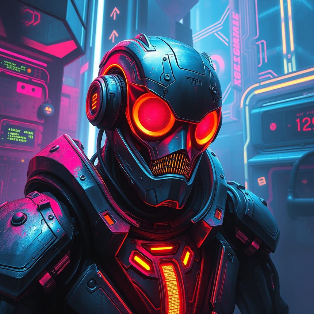 Loab in Dystopian Cyberpunk Dreamscape