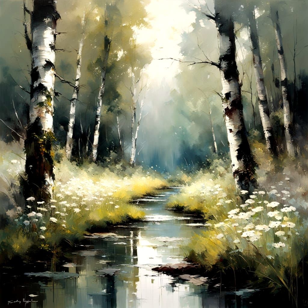 Forest painting