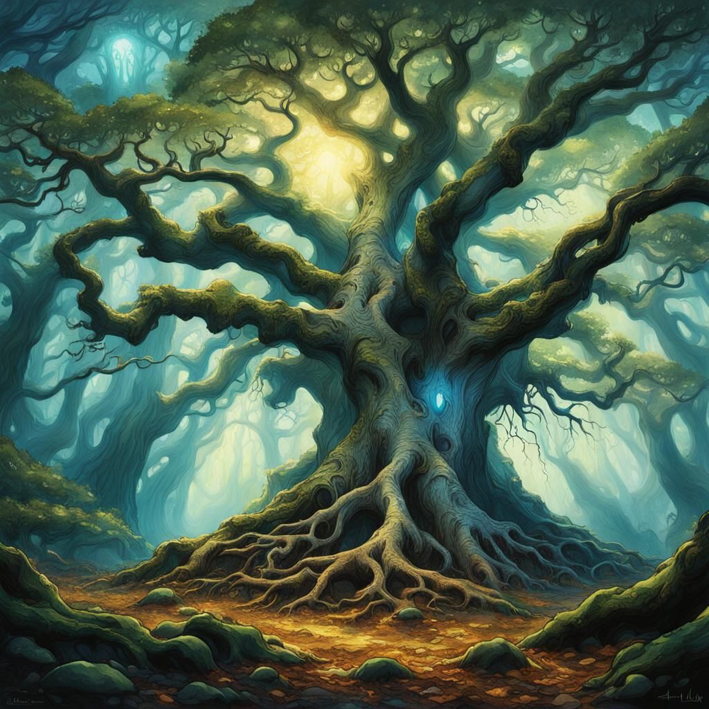 Mystical Forest: Ancient Oaks in Fantasy Art