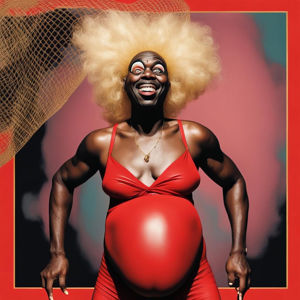 Photojournalistic Portrait: Pregnant Man in Pastel Colors