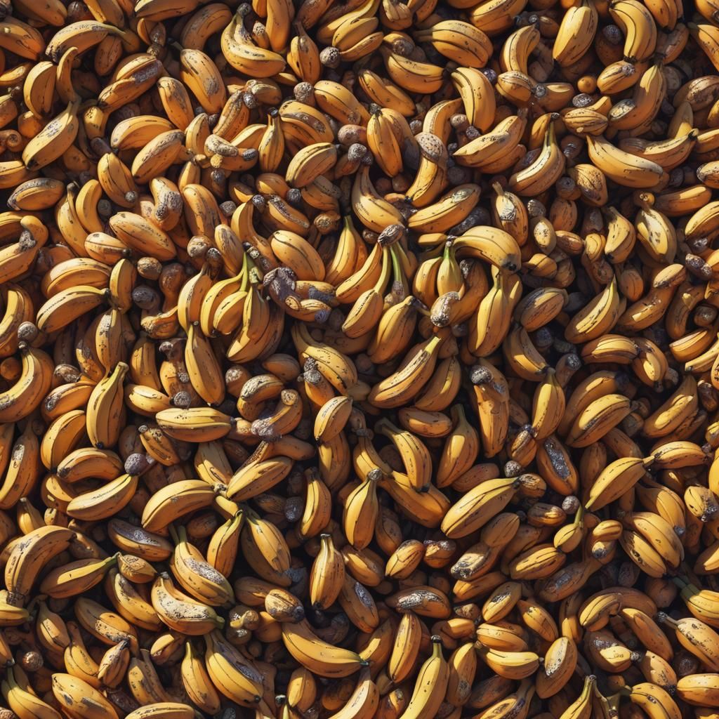 Golden Bananas Still Life: Fantasy Concept Art