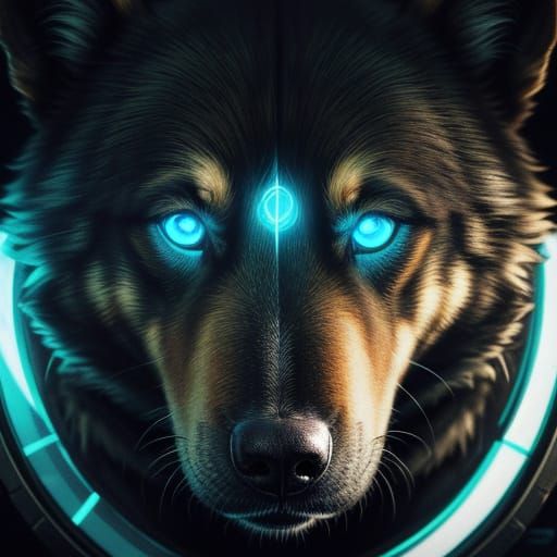 Dog Gamer in Rutkowski Style Digital Art